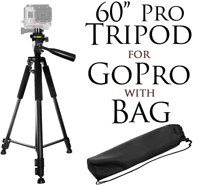 #ad 60quot; Inch Pro Series Camera Video Tripod for DSLR Cameras With GoPro Mount HERO $21.99