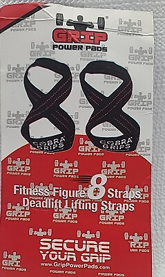 #ad Grip Power Pads Fitness Figure 8 Straps Deadlift Lifting Up 1000lbs of weight $20.29