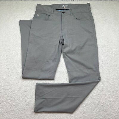 #ad Peter Millar eb66 Performance Five Pocket Golf Pants Fits Mens 32 x 32 Gray $40.49