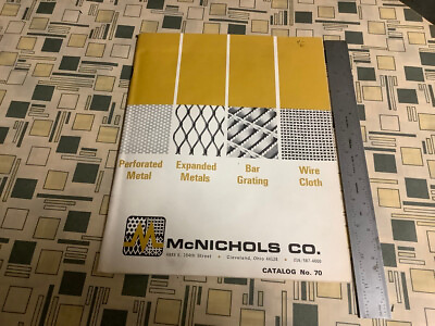 #ad McNichols co CATALOG 70 metal grating wire cloth; 70pgs $17.99