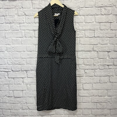 #ad #ad Equipment Femme XXS Dress Sleeveless Silk Star Burst Tie Neck Details READ $34.99