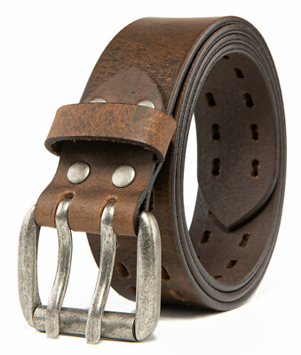 #ad Men’s Top Grain Leather Belts for Men Genuine Solid Belt Workmen 1.5inch Width $16.99