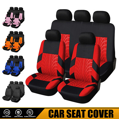 #ad Universal Auto Seat Covers 4 9Set for Car Truck SUV Van Front Rear Protector $33.28