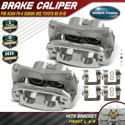 #ad 2x Brake Caliper w Bracket for Subaru BRZ Toyota 86 Scion FR S Front Leftamp;Right $119.98