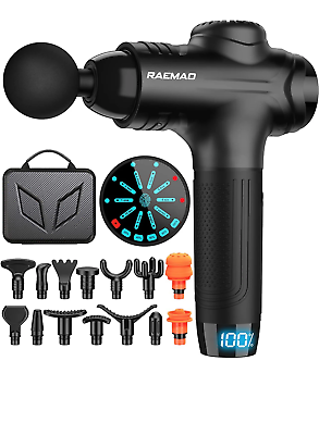 RAEMAO X6 Massage Gun 10 Adjustable Speed with Silent Brushless Motor Replacea $35.99