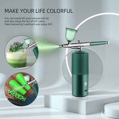 #ad Nail Airbrush Air Compressor Cake Painting Craft Coloring Hair Dyeing Tattoo $42.57