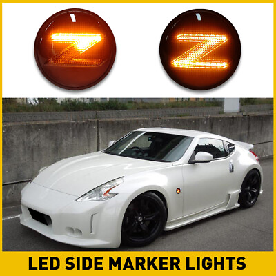 #ad LED Fender Emblem Side Turn Signal Light for 09 Nissan 370Z NISMO Z34 350Z Z33 $27.99