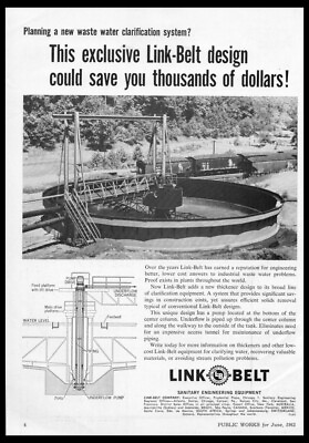 #ad 1963 Link Belt Sanitary Engineering Equipment Vintage trade photo print ad $14.95