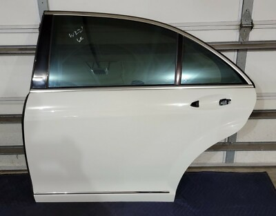 #ad 07 13 Mercedes W221 S550 Rear Left Door OEM White Complete $360.00
