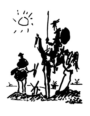 #ad Don Quixote by Pablo Picasso Art Print Poster 11x14 inches $13.86
