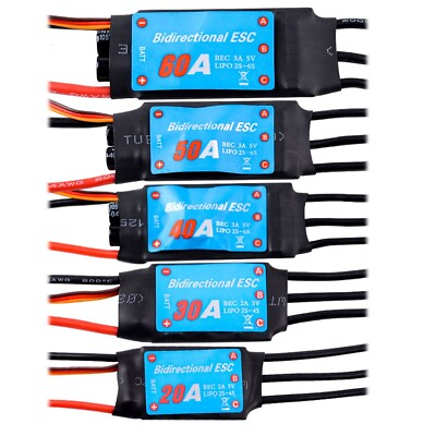 #ad 30A 40A 50A Bidirectional Brushless ESC RC Car Pneumatic Underwater Propeller $22.63