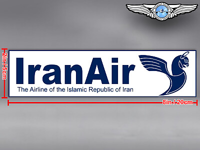 #ad IRANAIR IRAN AIR RECTANGULAR LOGO DECAL STICKER $5.99