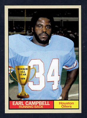 Earl Campbell #x27;78 Houston Oilers Monarch Corona Rookie All Star #7 NM cond $7.99