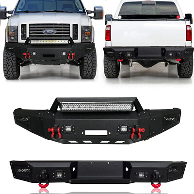 #ad For 2008 2010 Ford F250 350 Super Duty Front Rear Bumpers w Winch Seat $1436.49