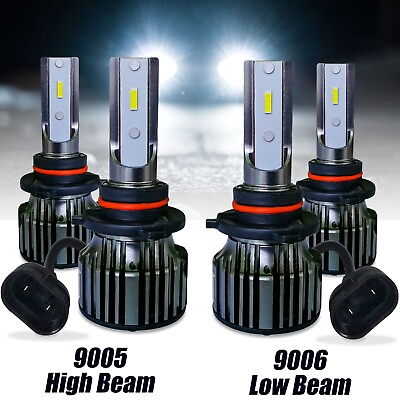#ad 90059006 LED Combo COB LED Headlight Kit 360000LM Light Bulbs Hi Low Beam 6000K $44.43