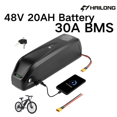 #ad 48V 20AH Battery 1000W Motor Ebike Battery Electric Bike Lithium Battery Pack $70.20