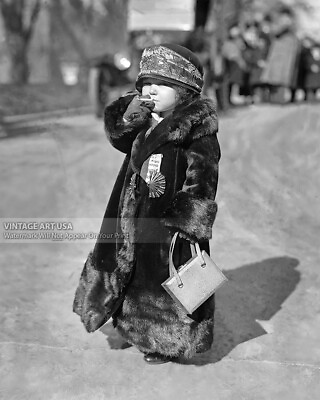 #ad Fashionable Midget Smoking Cigarette 1924 Vintage Photo Print Coolidge 1925 $11.95