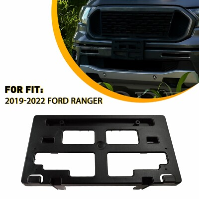 #ad 1 For 2019 2022 Ford Front Ranger License Plate Tag Holder Bracket Black Durable $23.99