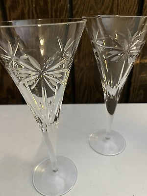 #ad 2 Pc Crystal Champagne Flutes $130.00