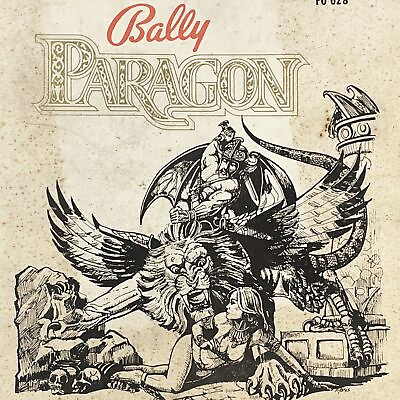 #ad Bally Paragon Pinball Machine Manual Schematics ORIGINAL $44.77