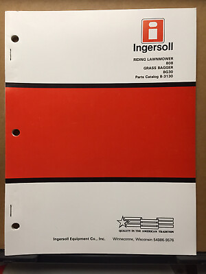 #ad Ingersoll Parts Catalog Riding LawnMower 808 Manual 8 3130 $13.98