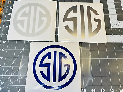#ad Sig Sauer Vinyl Decal 3 Styles SMALL Sizes amp; Colors Buy 2 Get 1 FREE amp; FREE Ship $5.71