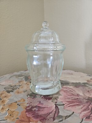 #ad Vintage Indian Glass Apothecary Jar $15.00