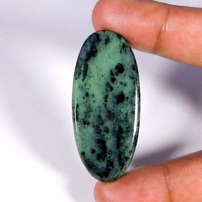 #ad 61.30Cts. 100% Natural Quality Rare Green Zoisite Oval Cabochon Loose Gemstone $7.43