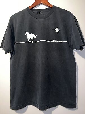 #ad Deftones White Pony Tour Black Short Sleeve Cotton T shirt Unisex $20.99