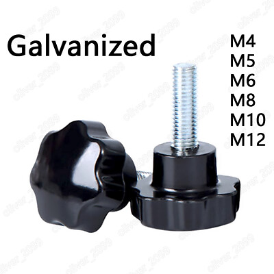 #ad Galvanized Steel Plastic Seven Point Star Thumb Screws M4 M5 M6 M8 M10 M12 $69.99