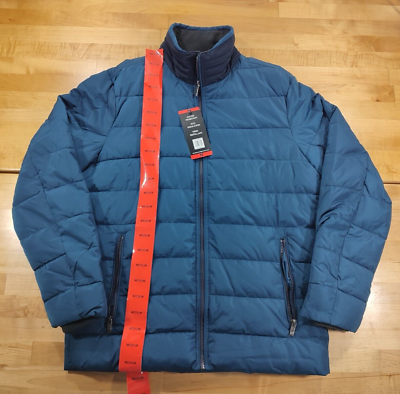 #ad Men#x27;s Weatherproof Full Zip Water Wind Resistant UltraLuxe Jacket Blue Medium $27.89
