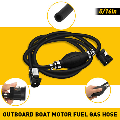 #ad 5 16quot; Outboard Marine Motor Hose Gas Fuel Assembly Line Oil Tube Tank Connector $20.99
