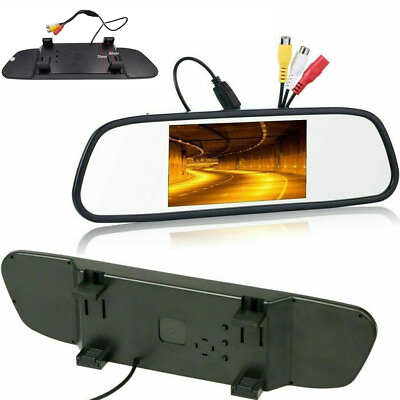 #ad 5quot; Backup Camera Mirror Car Rear View Reverse Night Vision Parking System Kit $25.90