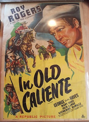 #ad Authentic Roy Rogers In Old Caliente Movie Poster 48 of 1469 $200.00