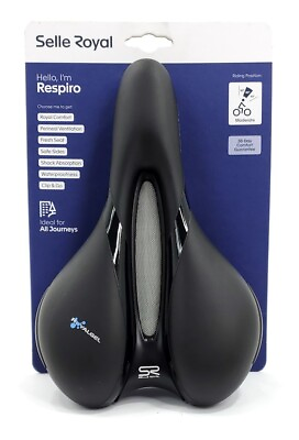 #ad Selle Royal Respiro Moderate Bicycle Saddle 277 x 182mm Vent Relief Channel $57.85
