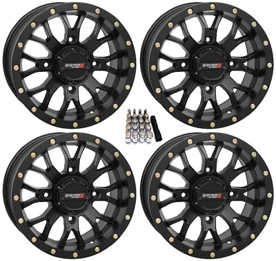 #ad System 3 ST 3 Black UTV Wheels 14quot; Honda Pioneer 1000 Talon $571.80