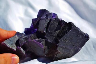 #ad #ad ELMWOOD FLUORITE Ultra RARE Purple Calcite Carthage Closed Mine LARGE 5.4quot; 101aa $499.99