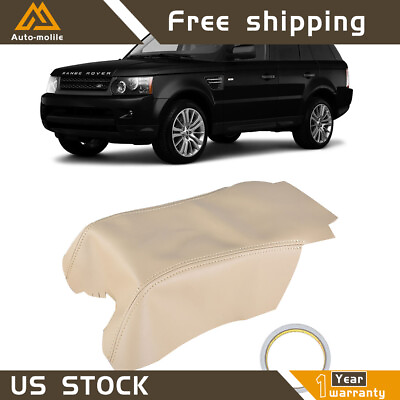 #ad Center Console Lid Armrest Cover Skin Beige Leather For 06 13 Range Rover Sport $11.65