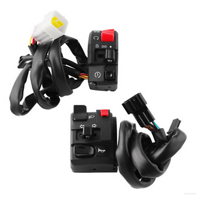 #ad 2Pcs 7 8in 22MM Motorcycle Handlebar Horn Turn Signal Lamp Control Switch Button $36.80