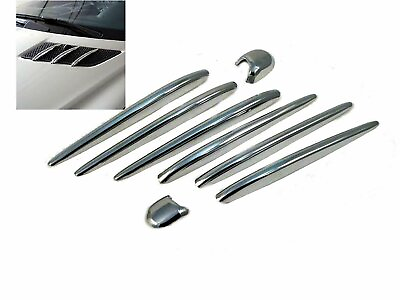 #ad Chrome Hood Vent Fin Nozzle Cover Trim For Mercedes Benz W164 X164 ML350 $34.79