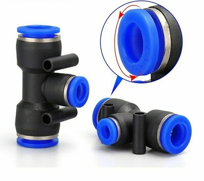 Pneumatic Air Tight Connector With Rubber Connect PE Tube Fitting For Pipe Quick $7.49