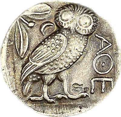 #ad Ancient Athens Greece Athena Owl Tetradrachm Coin 440 404 BC 8.2 g. $599.00