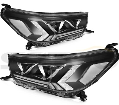 #ad For 2015 up Toyota Hilux Front Headlights Headlamp W Sequential Turn Signal $286.99