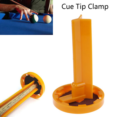 #ad Snooker L shaped Pool Cue Tip Clamp Billiards Holder Repair Tools Plast..x C $3.27