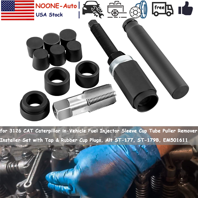 #ad For 3126 CAT Fuel Injector Sleeve Cup Tool Installer Remover Set $296.95