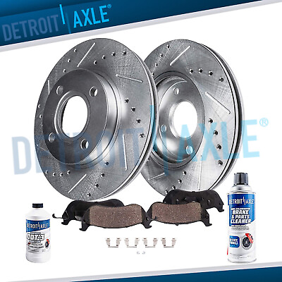 #ad Front Drilled Brake Rotors Ceramic Brake Pads for Toyota Corolla Chevy Prizm $80.55
