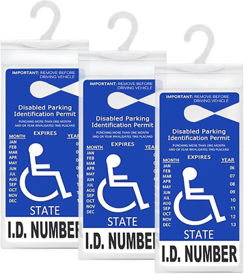 #ad Handicap Placard Holder for Auto Disabled Parking Permit Sign Holder $6.99