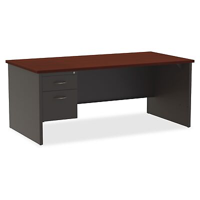 #ad Lorell Mahogany Laminate ccl Modular Desk Series 72quot; X 36quot; Top 2 X Box $1181.92
