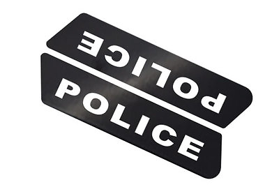 #ad quot;Police Scriptquot; Saddlebag Decal Inserts For Harley Police Models 1996 2007 $13.95