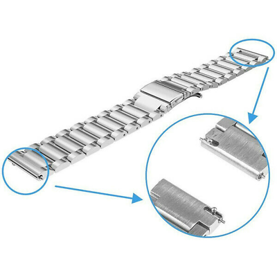 #ad 20mm 22mm Universal Wrist Strap Metal Bracelet Watch Band Stainless Steel $7.99